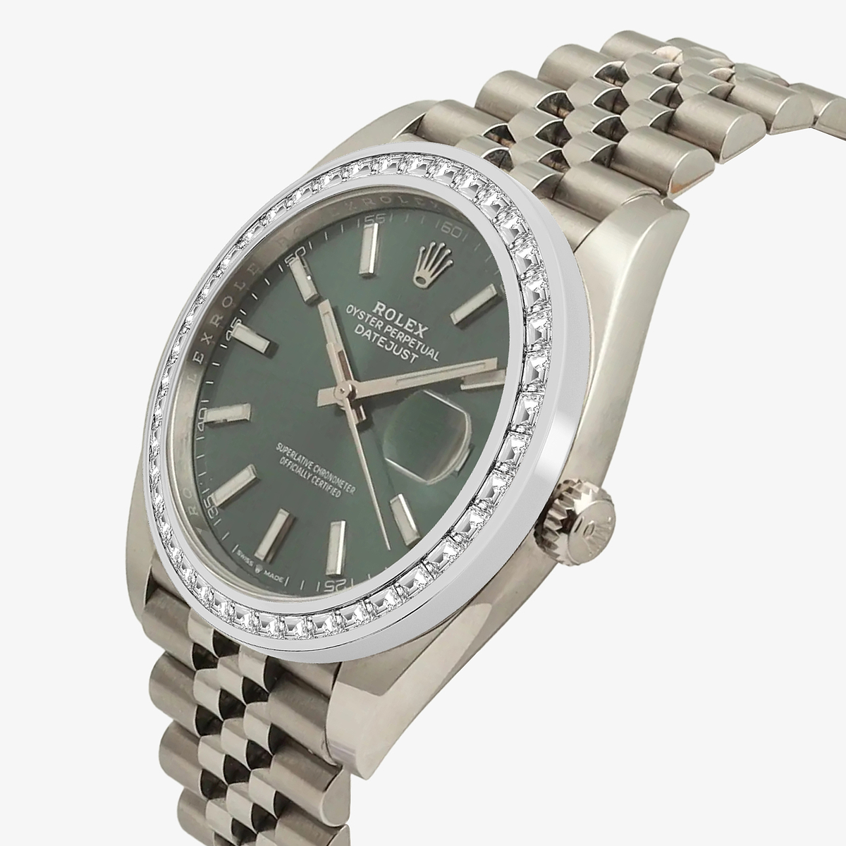 Additional Image 1 for  2 7/8 ctw Trapezoid Lab Grown Diamond  Rolex Watch