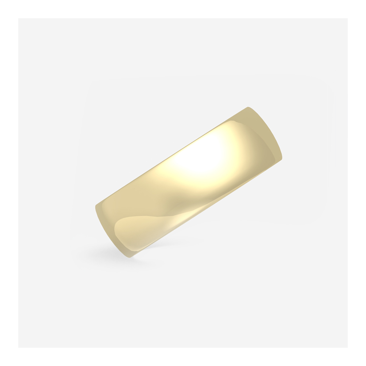 6mm High Polished Classic Wedding Band 14K Yellow Gold