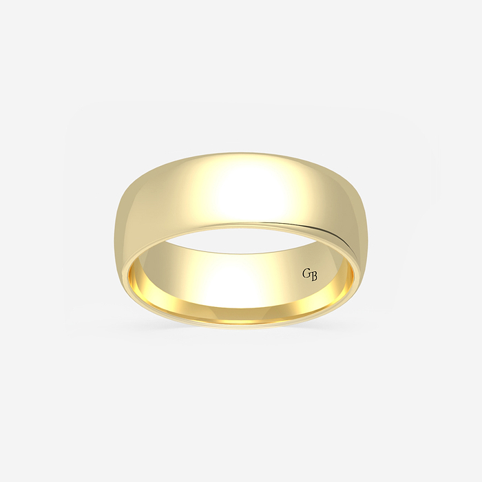 4mm High Polished Classic Wedding Band 14K Yellow Gold