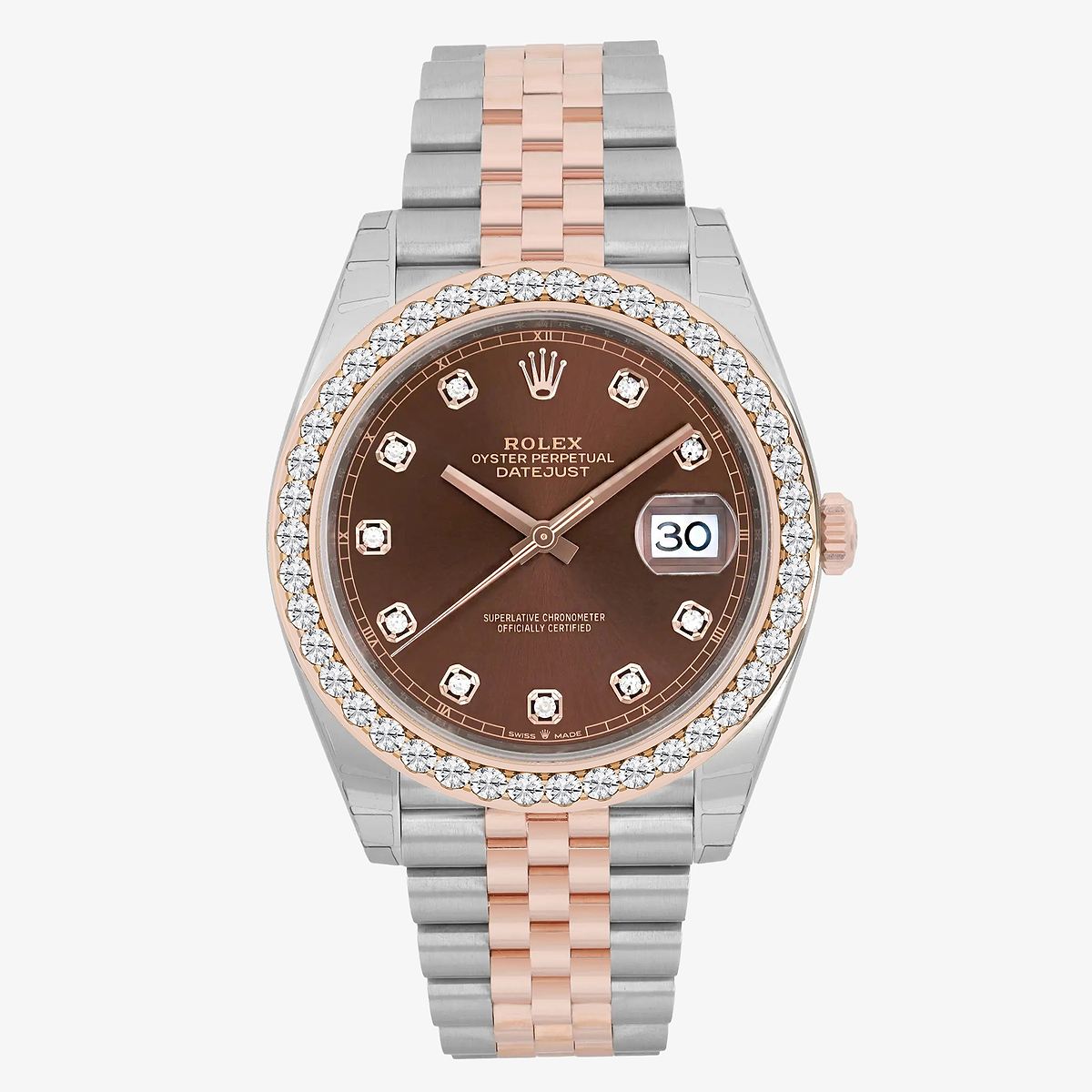 3 ctw Round Lab Grown Diamond  Rolex Watch