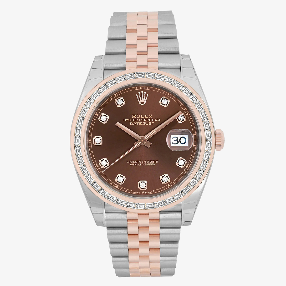 2 7/8 ctw Trapezoid Lab Grown Diamond  Rolex Watch