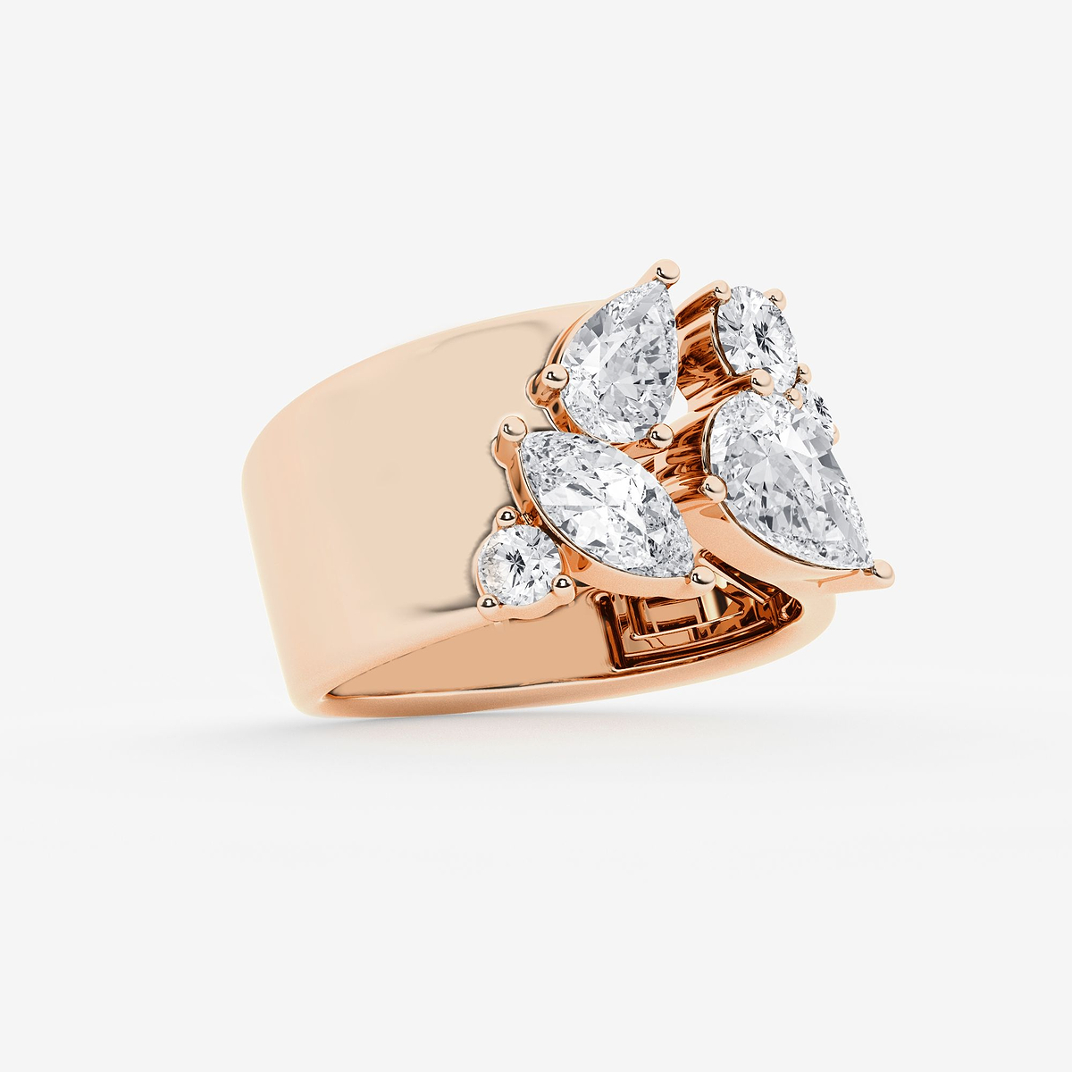 Additional Image 1 for  2 1/2 ctw Multi-Shape Lab Grown Diamond Open Cigar Band