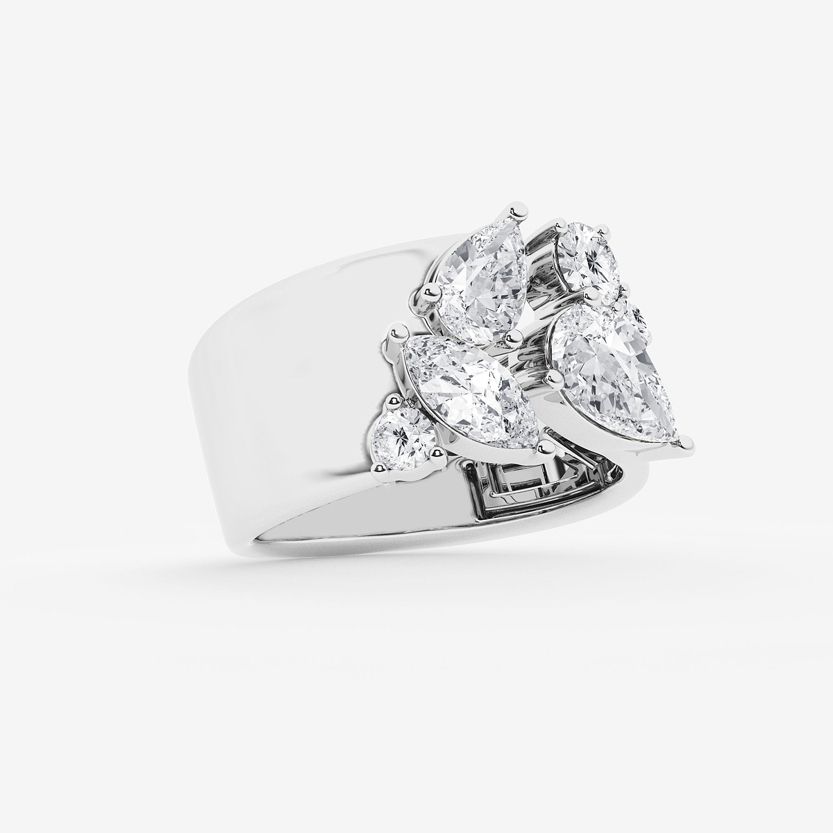 Additional Image 1 for  2 1/2 ctw Multi-Shape Lab Grown Diamond Open Cigar Band