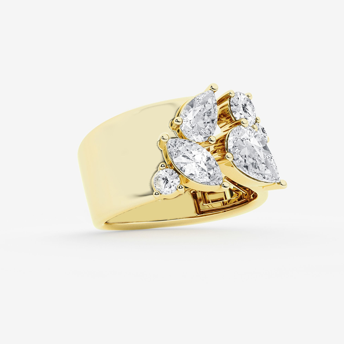 Additional Image 1 for  2 1/2 ctw Multi-Shape Lab Grown Diamond Open Cigar Band