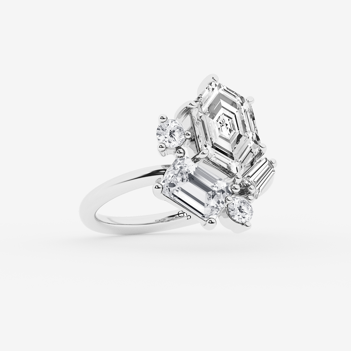 Additional Image 1 for  3 1/2 ctw Multi-Shape Lab Grown Diamond Ring