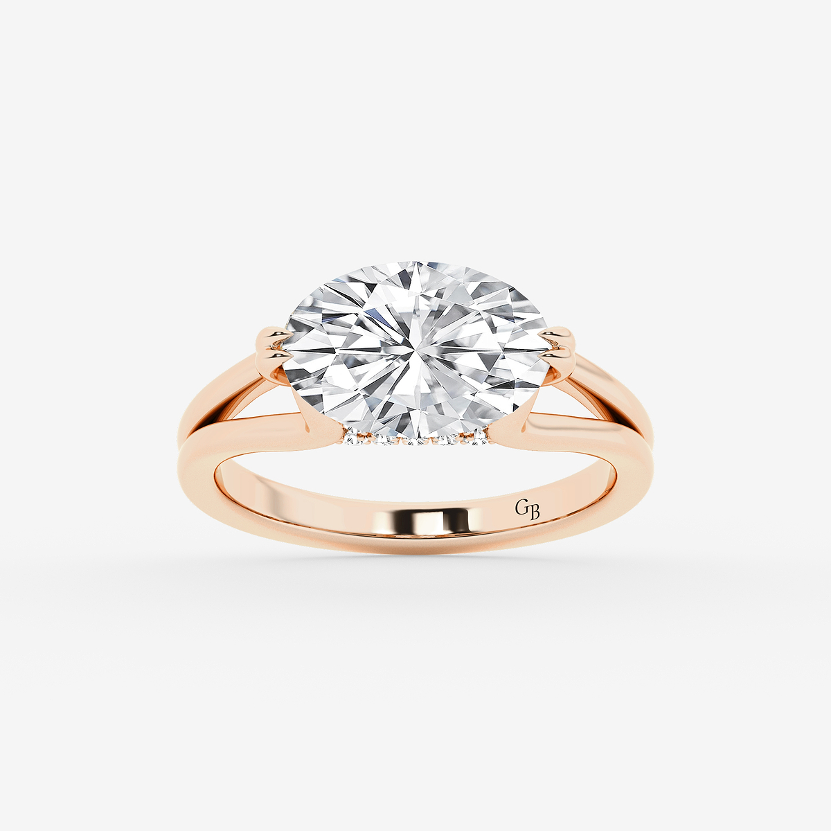3 1/6 ctw Oval Lab Grown Diamond Solitaire Engagement Ring