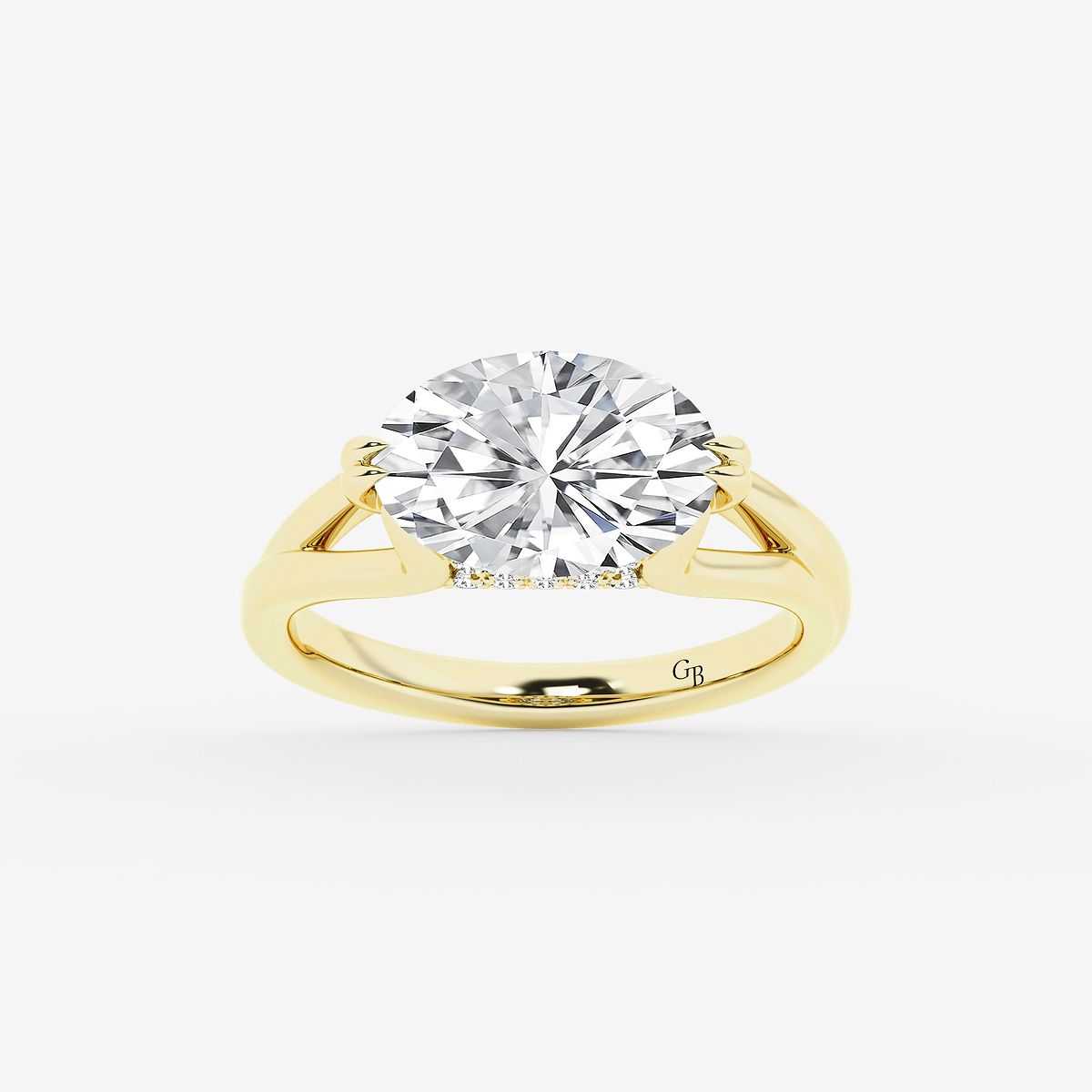 3 1/6 ctw Oval Lab Grown Diamond Solitaire Engagement Ring