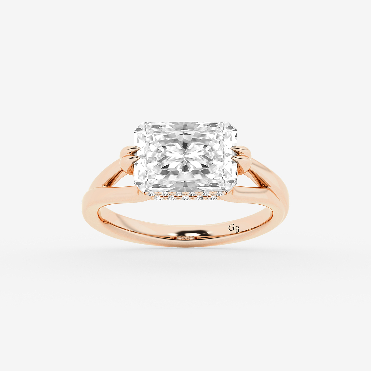 3 1/6 ctw Radiant Lab Grown Diamond Solitaire Engagement Ring