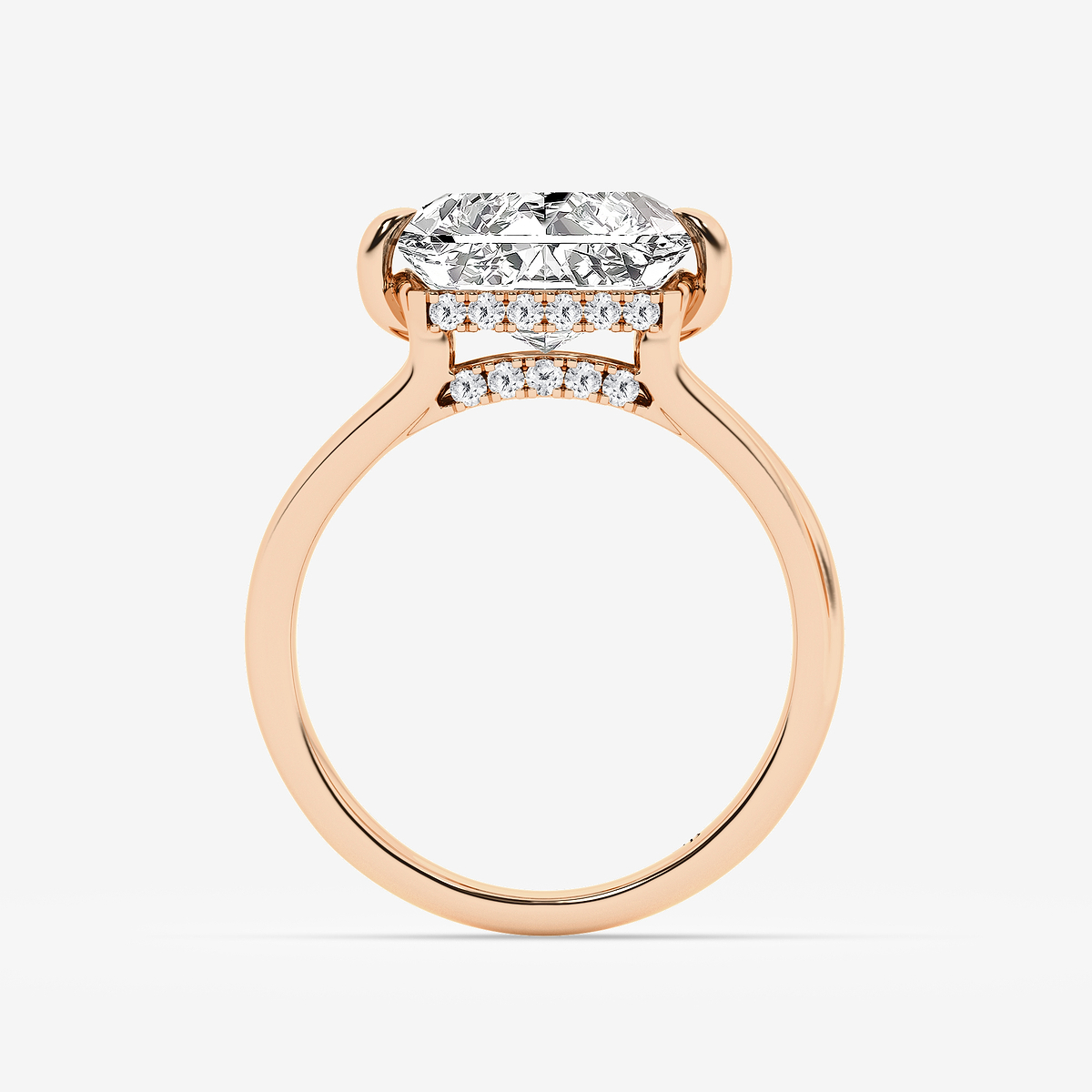 Additional Image 1 for  3 1/6 ctw Radiant Lab Grown Diamond Solitaire Engagement Ring
