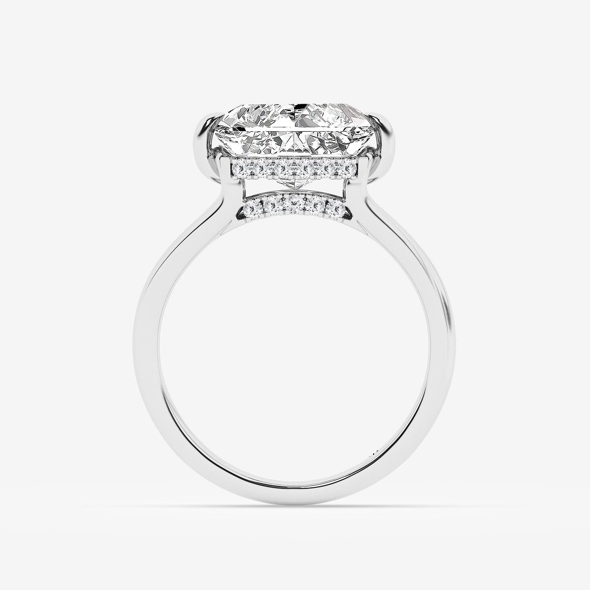 Additional Image 1 for  3 1/6 ctw Radiant Lab Grown Diamond Solitaire Engagement Ring
