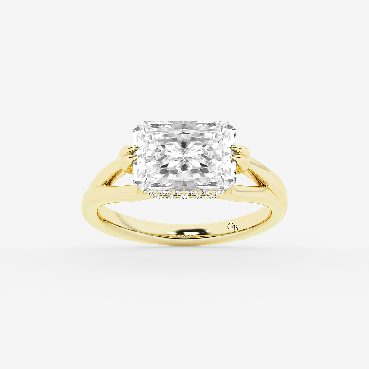 3 1/6 ctw Radiant Lab Grown Diamond Solitaire Engagement Ring