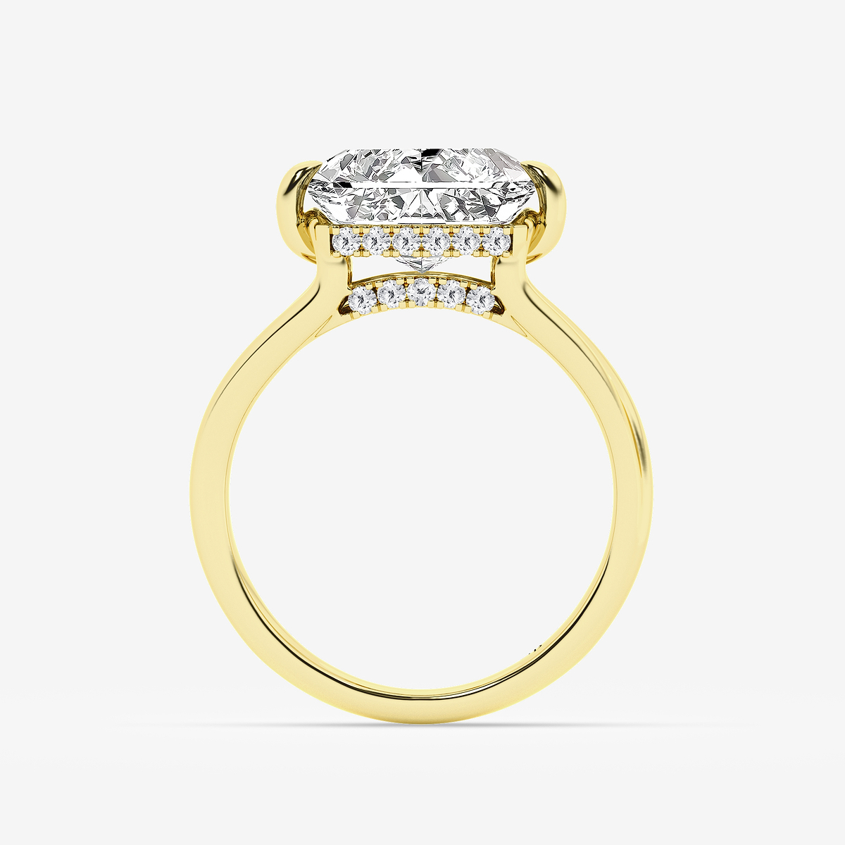 Additional Image 1 for  3 1/6 ctw Radiant Lab Grown Diamond Solitaire Engagement Ring