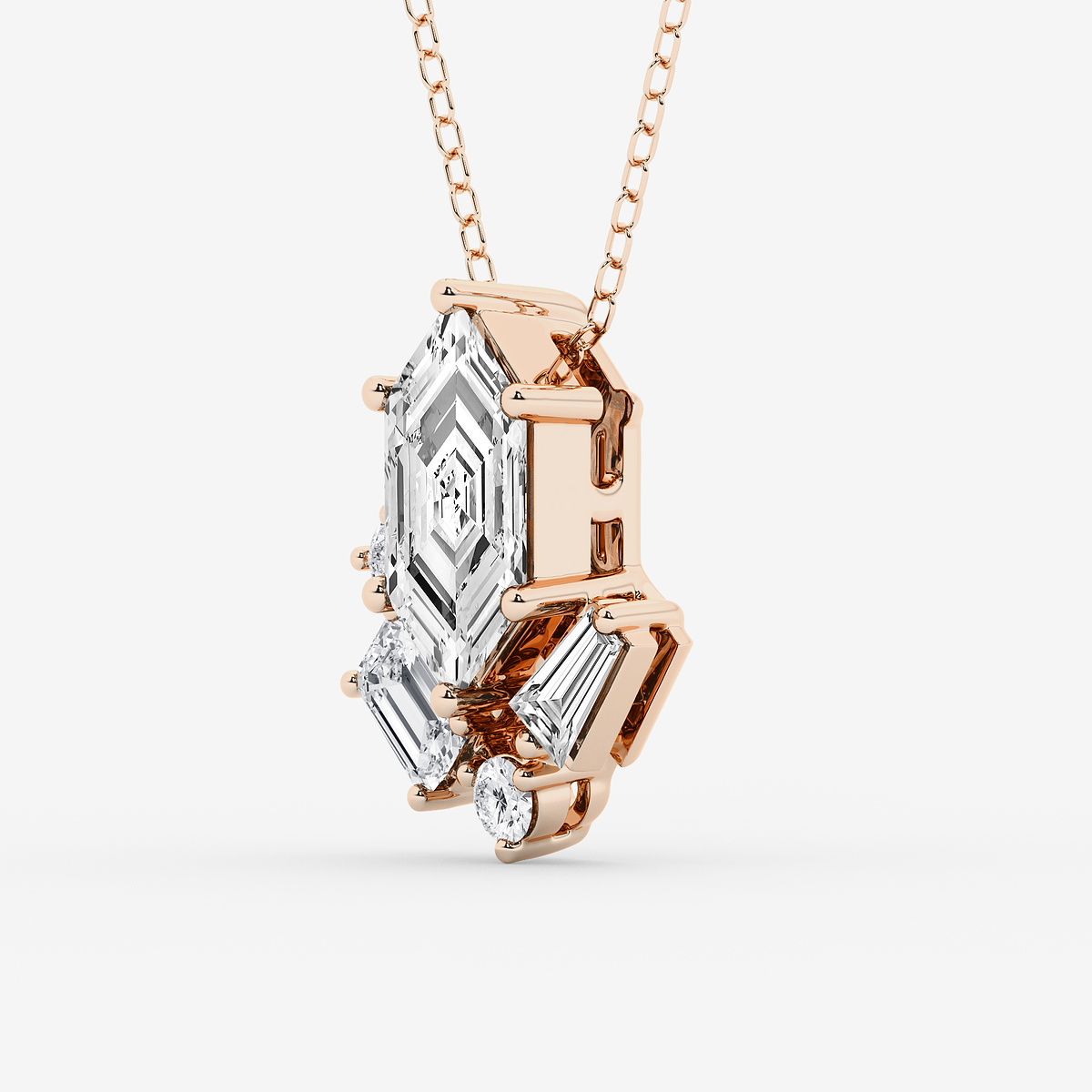 Additional Image 1 for  2 ctw Dutch Marquise Lab Grown Diamond Five Stone Fashion Pendant