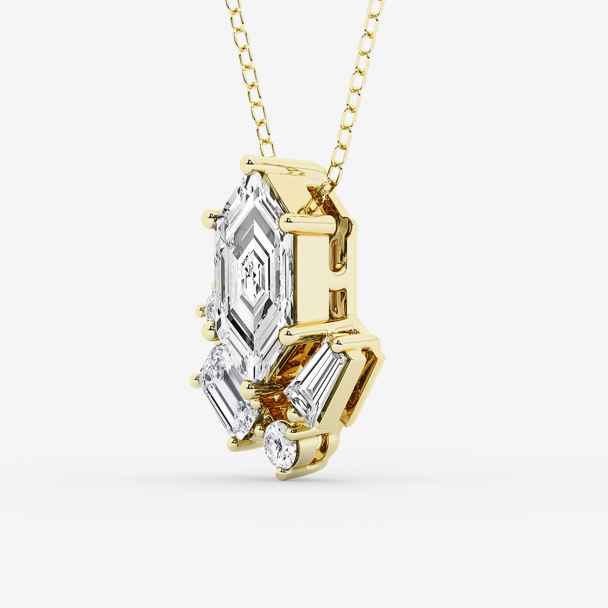 Additional Image 1 for  2 ctw Dutch Marquise Lab Grown Diamond Five Stone Fashion Pendant