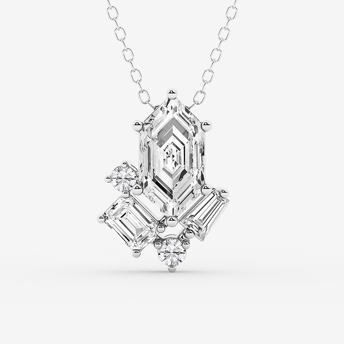 Multi-Shape Five Stone Pendant