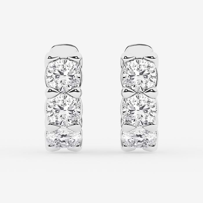 Cushion Huggie Hoop Earrings