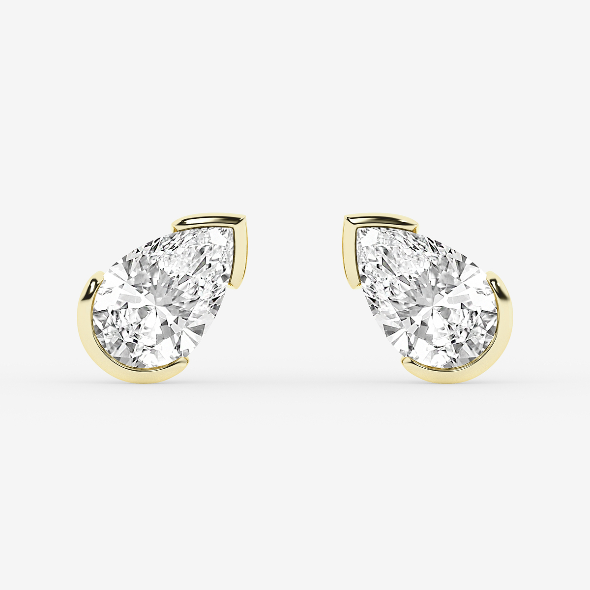 3 ctw Pear Lab Grown Diamond Solitaire Stud Earrings