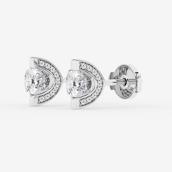 Design ID 10204 - Truly Custom 1 1/8 ctw Cushion Lab Grown Diamond Fashion Earring