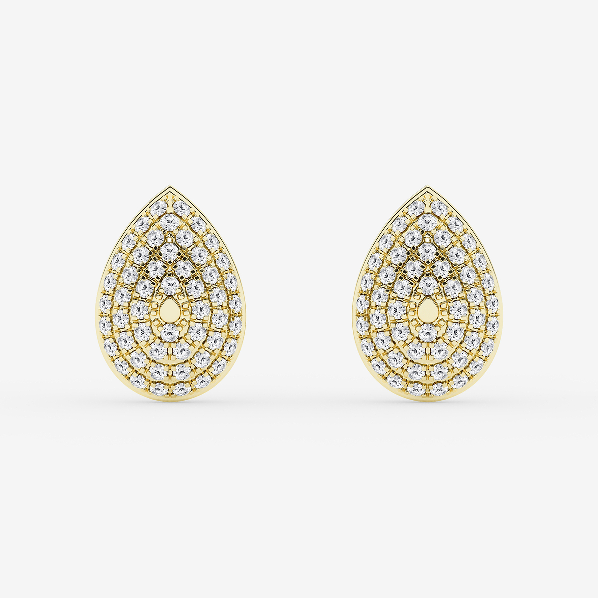 Additional Image 2 for  2 1/3 ctw Pear Lab Grown Diamond Georgian Prong Setting Stud Earrings