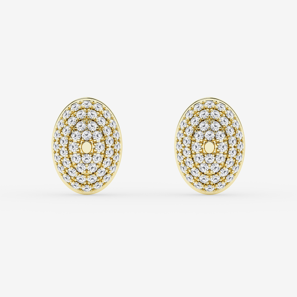 Additional Image 2 for  2 1/3 ctw Oval Lab Grown Diamond Georgian Prong Setting Stud Earrings