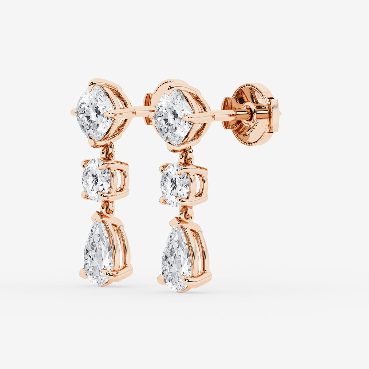 Additional Image 1 for  2 1/2 ctw Multi-Shape Lab Grown Diamond Drop Earrings
