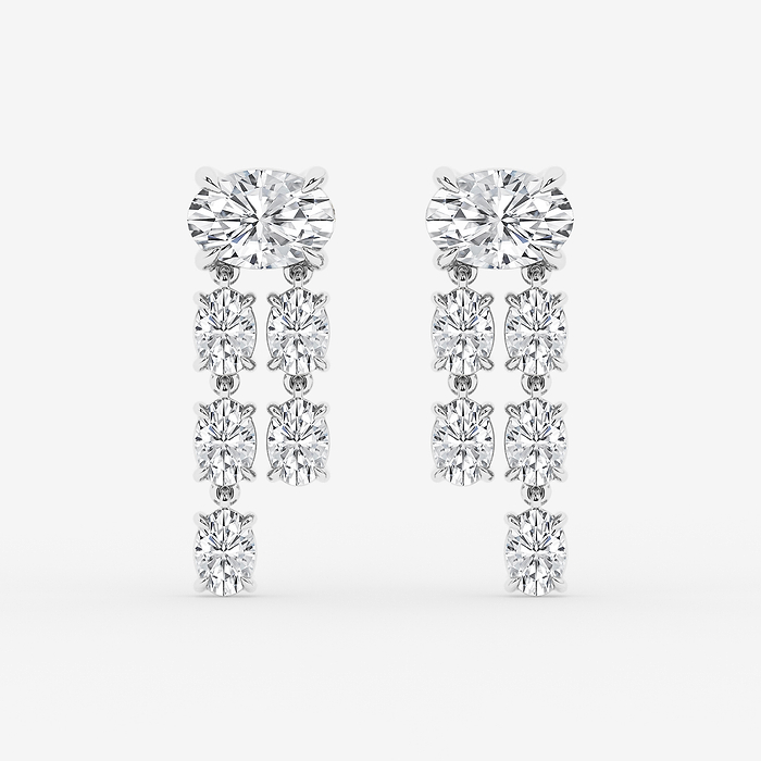 Jinx - 4 ctw Oval Lab Grown Diamond Drop Earrings