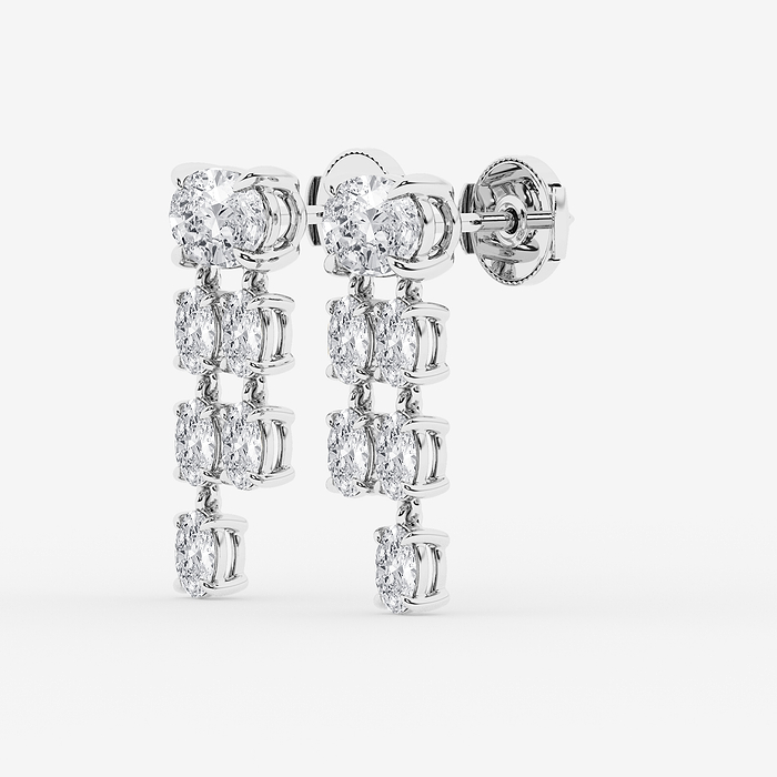 Jinx - 4 ctw Oval Lab Grown Diamond Drop Earrings