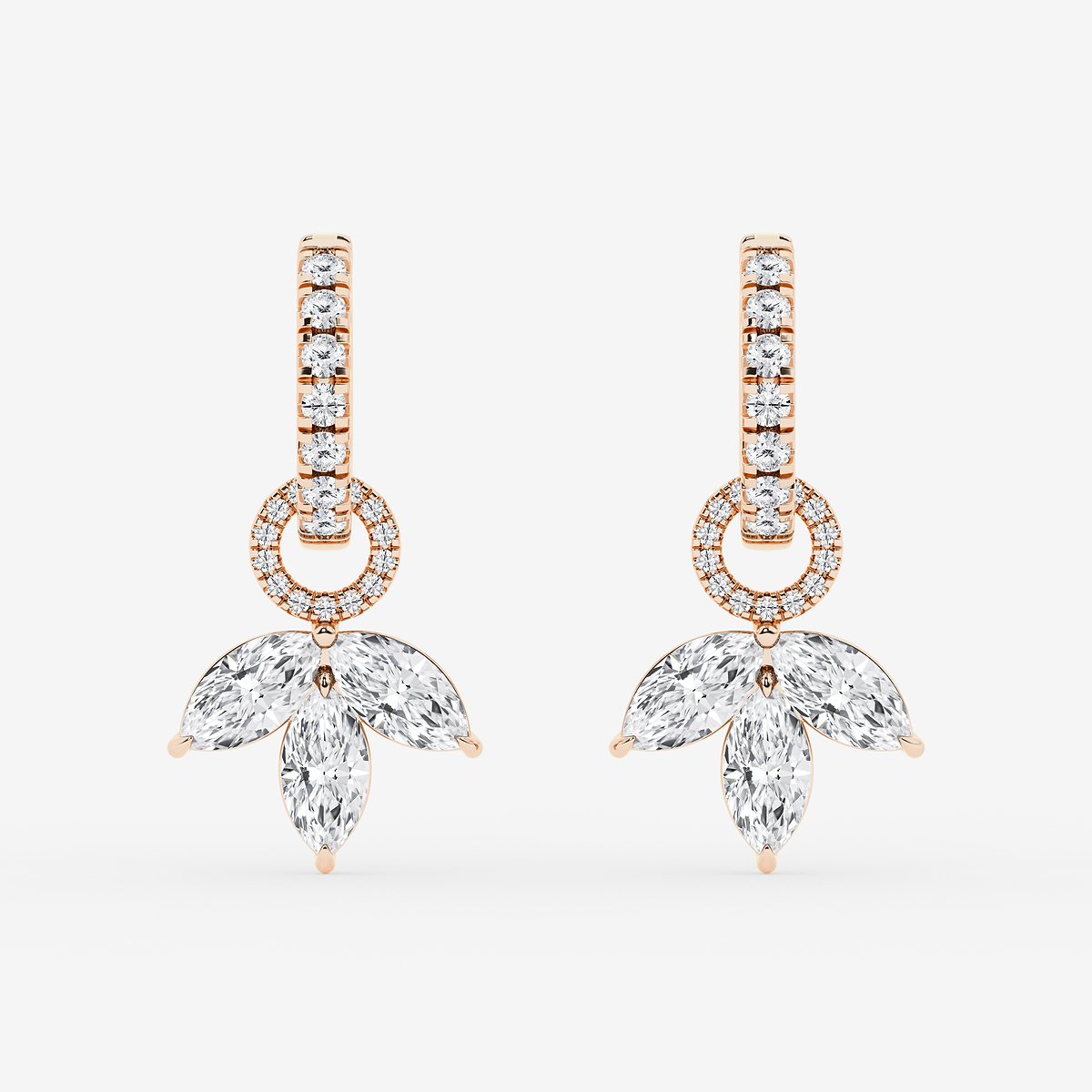2 3/8 ctw Marquise Lab Grown Diamond Drop Earrings