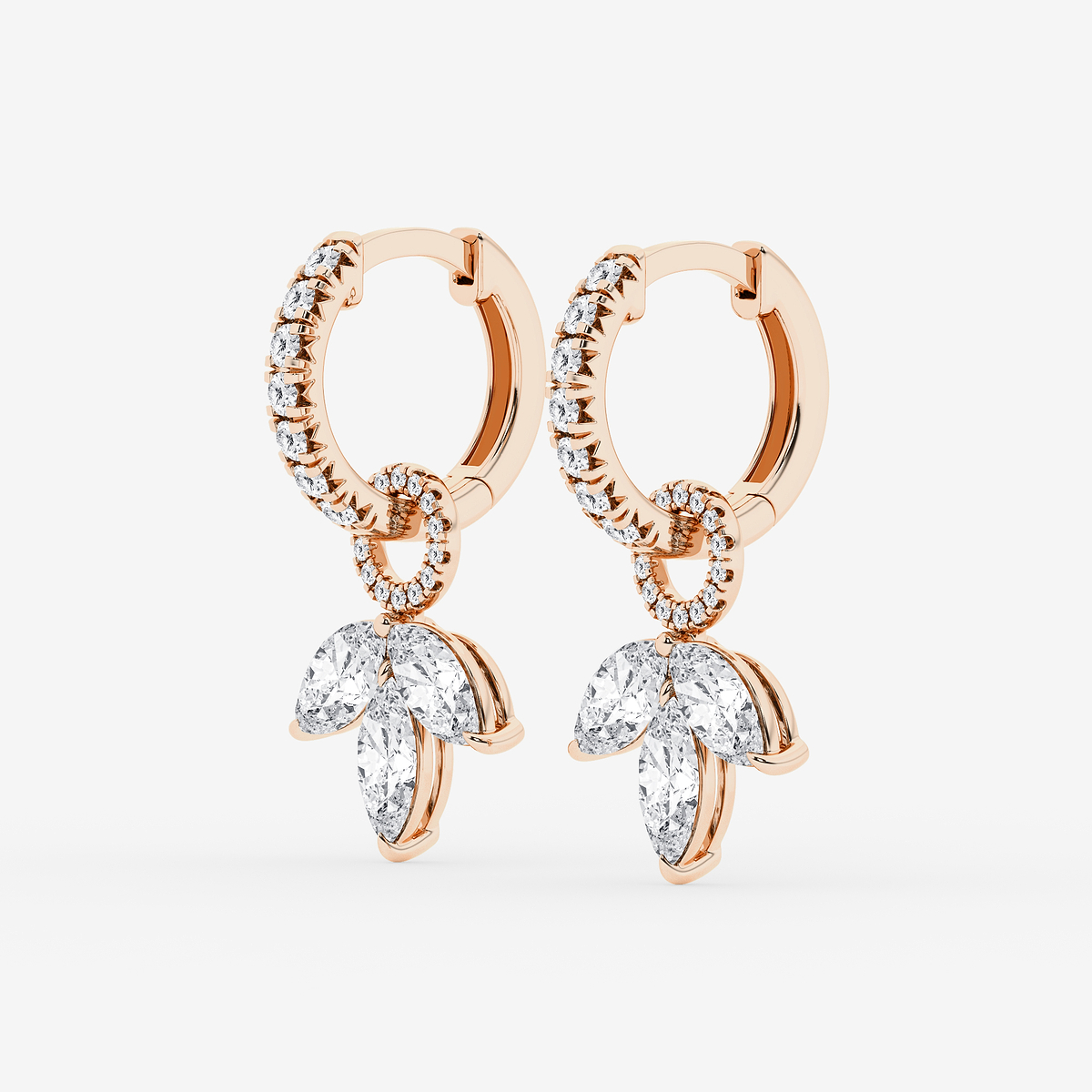 Additional Image 1 for  2 3/8 ctw Marquise Lab Grown Diamond Drop Earrings