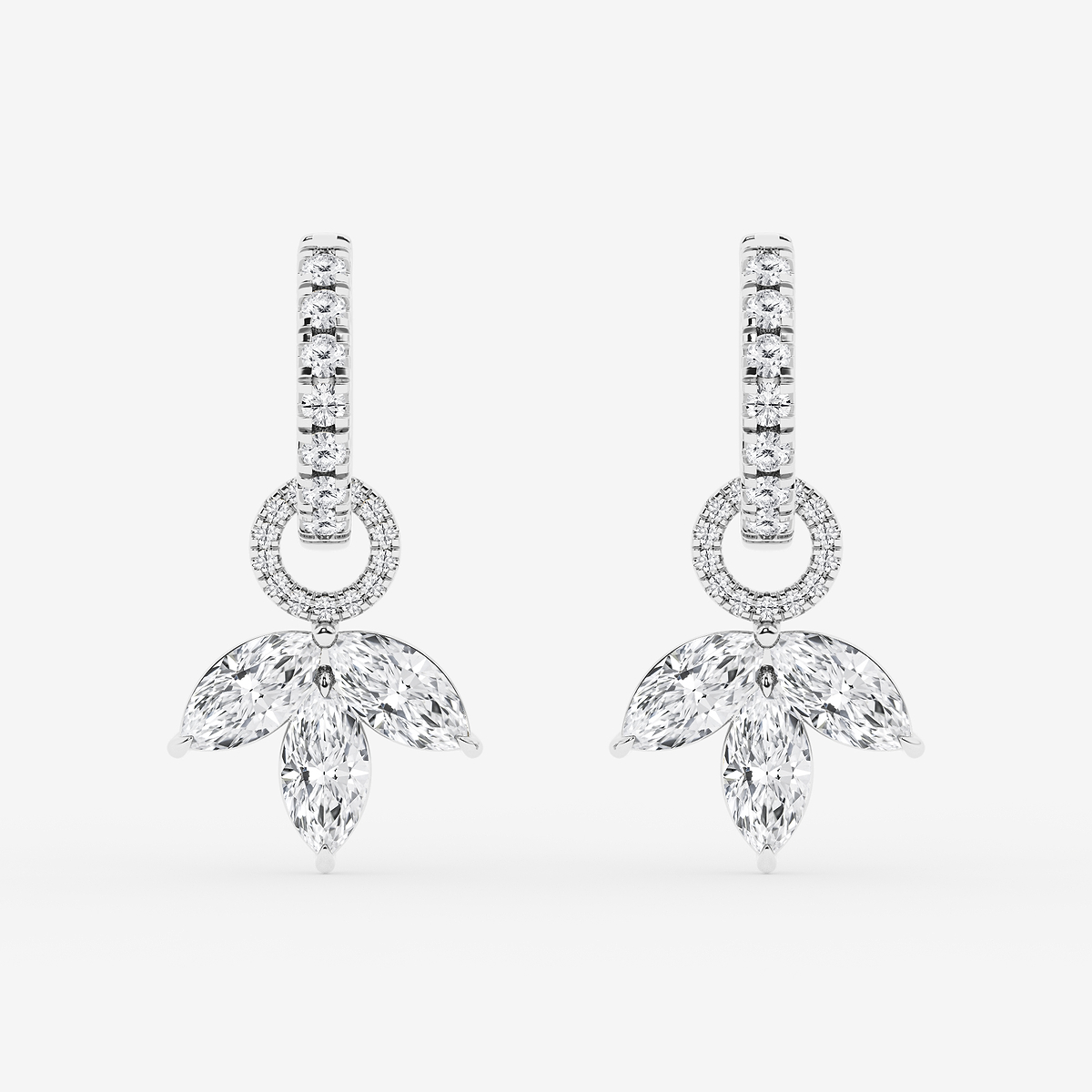 2 3/8 ctw Marquise Lab Grown Diamond Drop Earrings