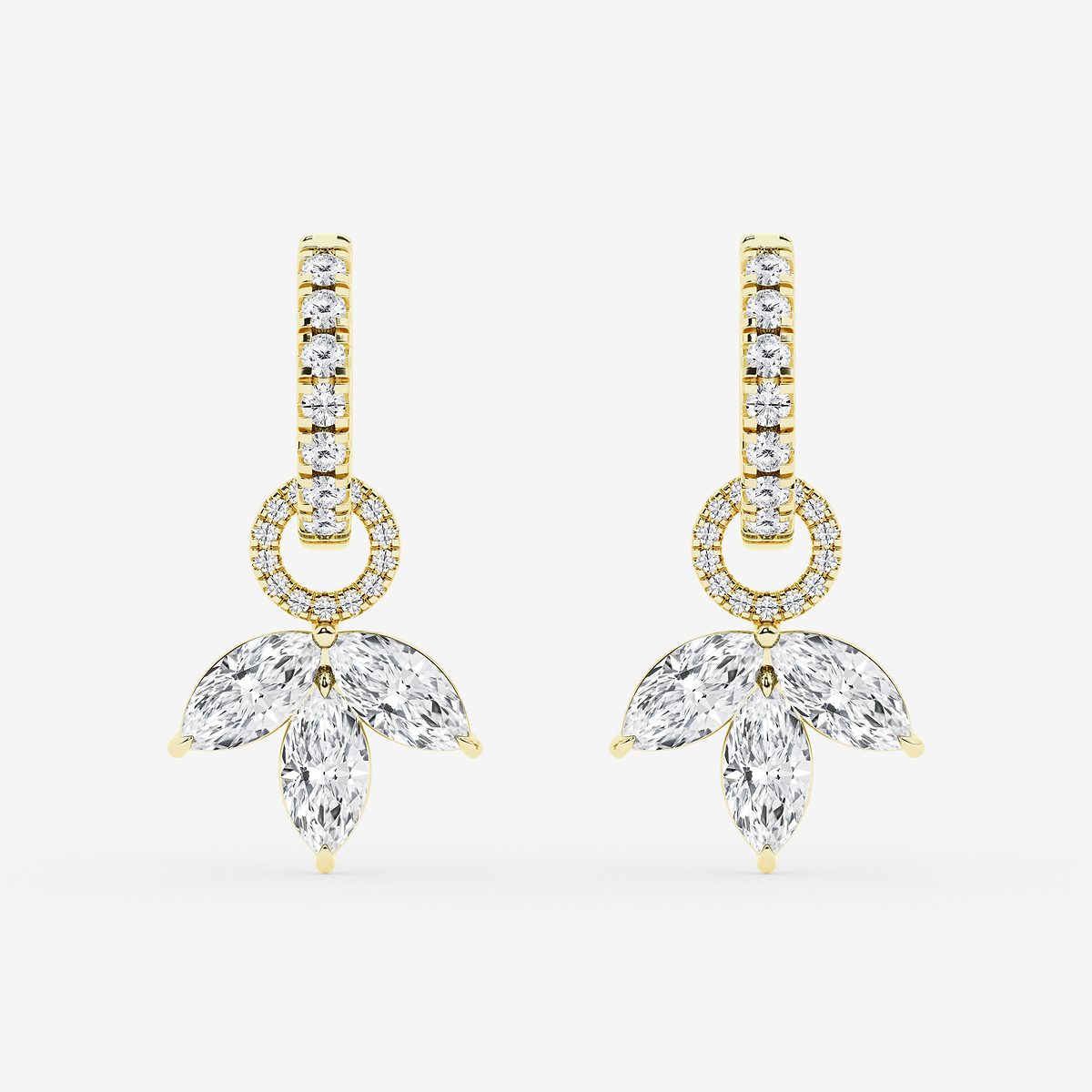 2 3/8 ctw Marquise Lab Grown Diamond Drop Earrings