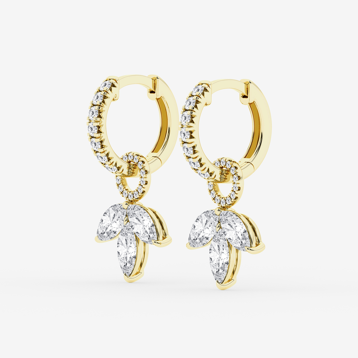 Additional Image 1 for  2 3/8 ctw Marquise Lab Grown Diamond Drop Earrings