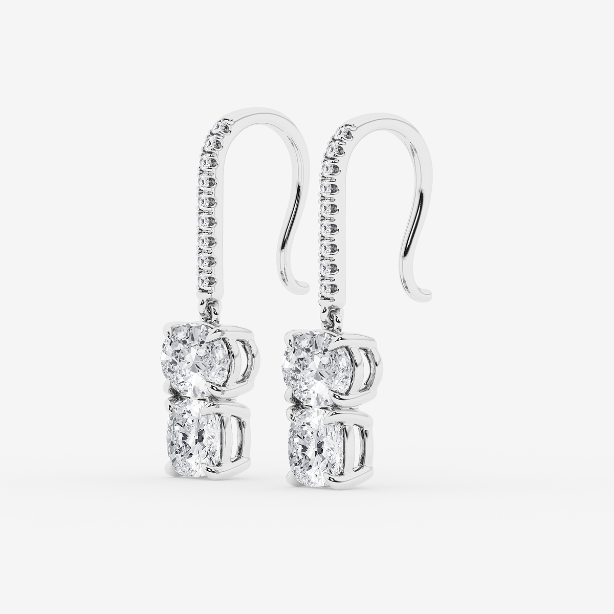 Additional Image 1 for  2 ctw Multi-Shape Lab Grown Diamond Drop Earrings