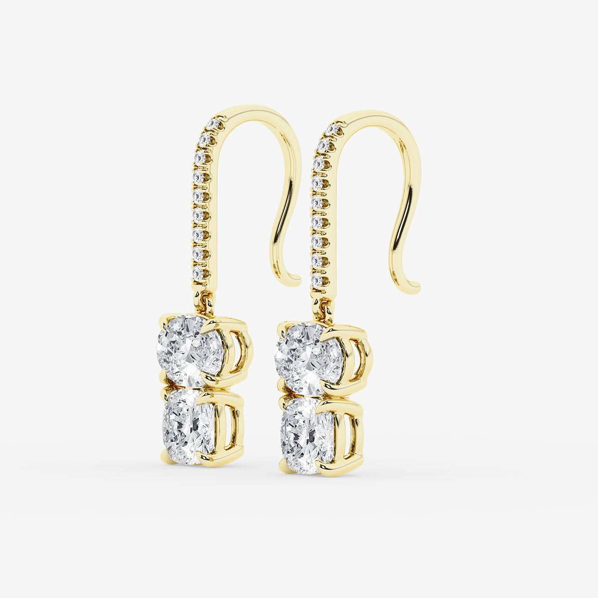 Additional Image 1 for  2 ctw Multi-Shape Lab Grown Diamond Drop Earrings