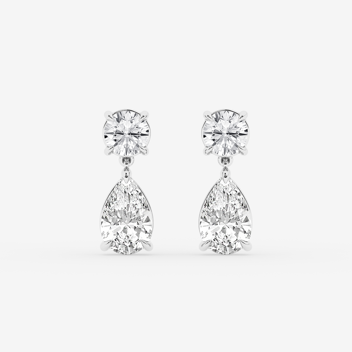 3 ctw Pear Lab Grown Diamond Drop Earrings