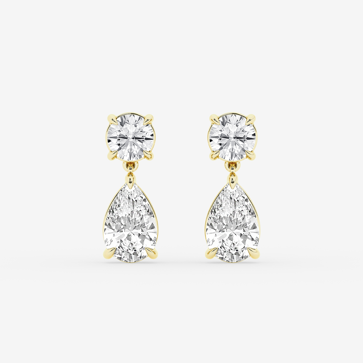 3 ctw Pear Lab Grown Diamond Drop Earrings
