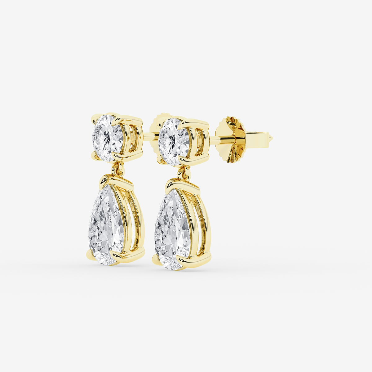 Additional Image 1 for  3 ctw Pear Lab Grown Diamond Drop Earrings