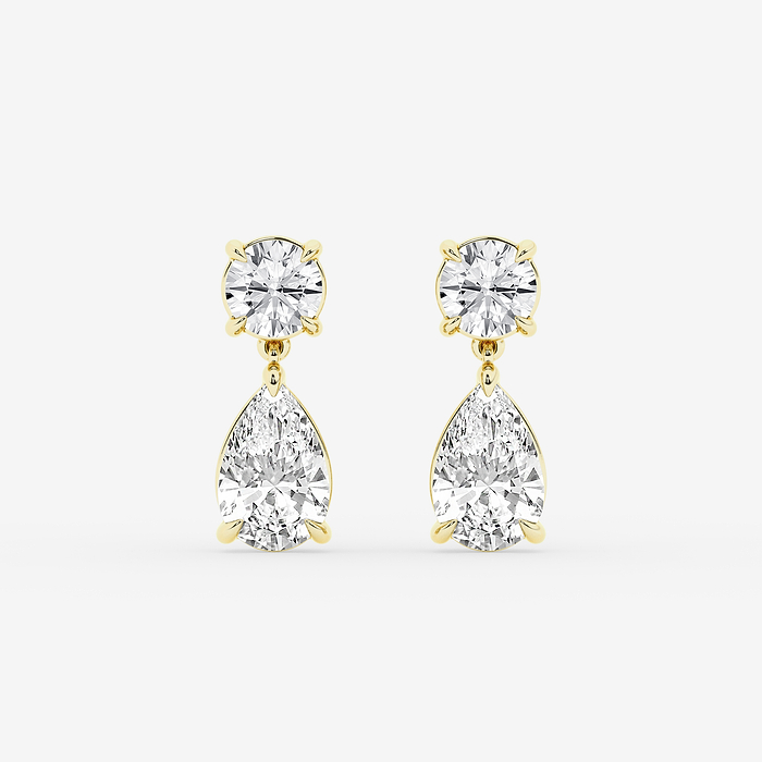 3 ctw Pear Lab Grown Diamond Drop Earrings