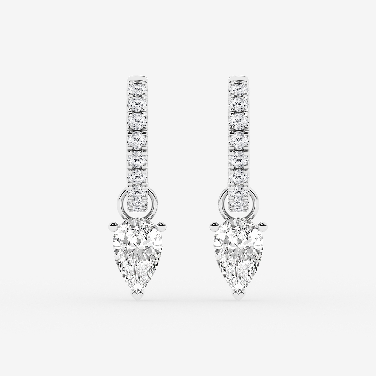 2 ctw Pear Lab Grown Diamond Drop Earrings
