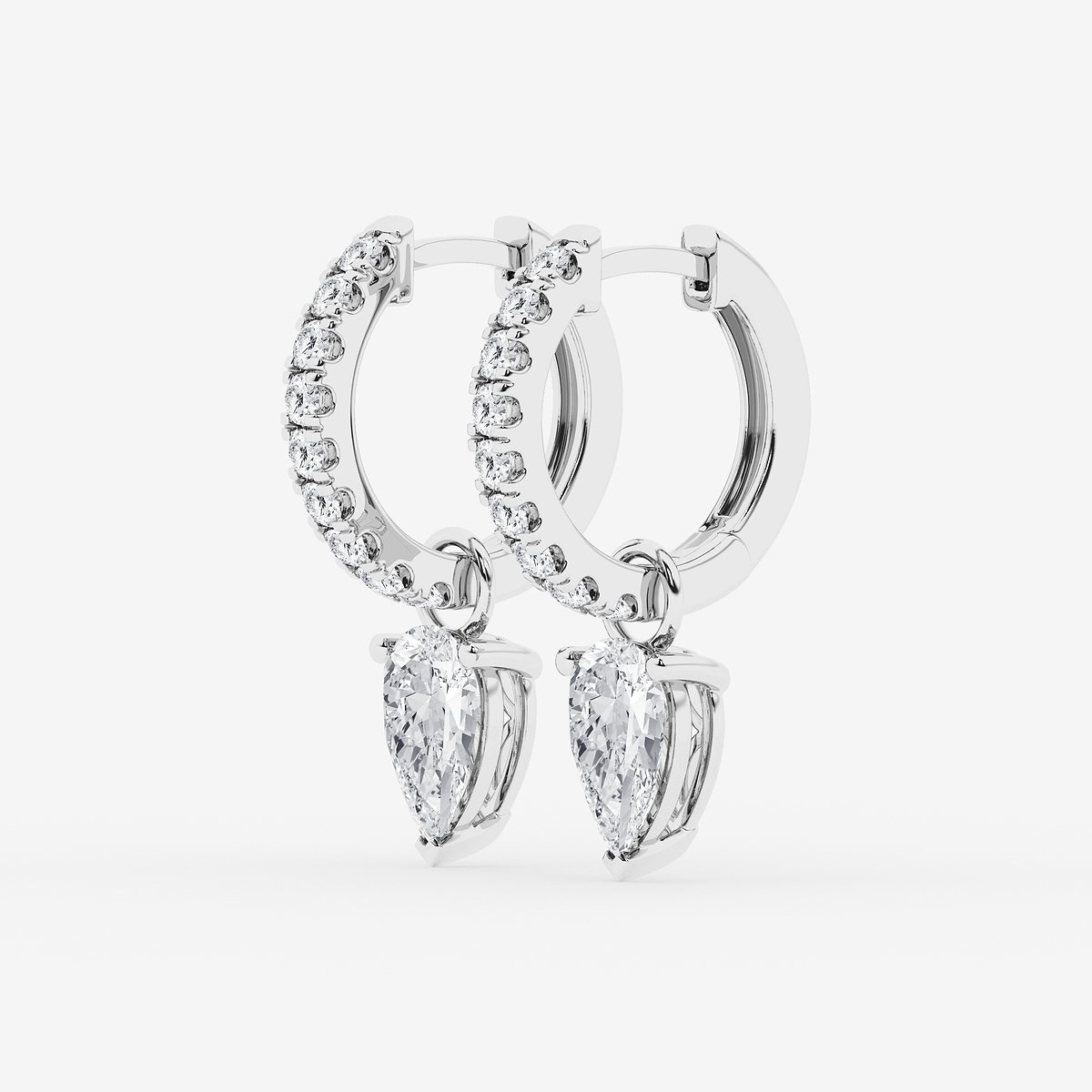 Additional Image 1 for  2 ctw Pear Lab Grown Diamond Drop Earrings