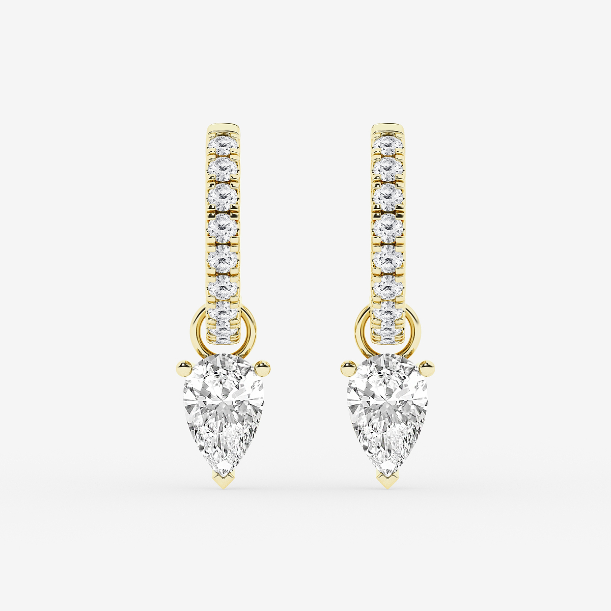 2 ctw Pear Lab Grown Diamond Drop Earrings