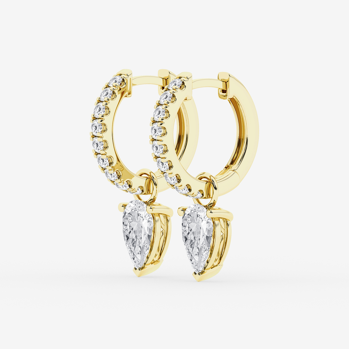 Additional Image 1 for  2 ctw Pear Lab Grown Diamond Drop Earrings