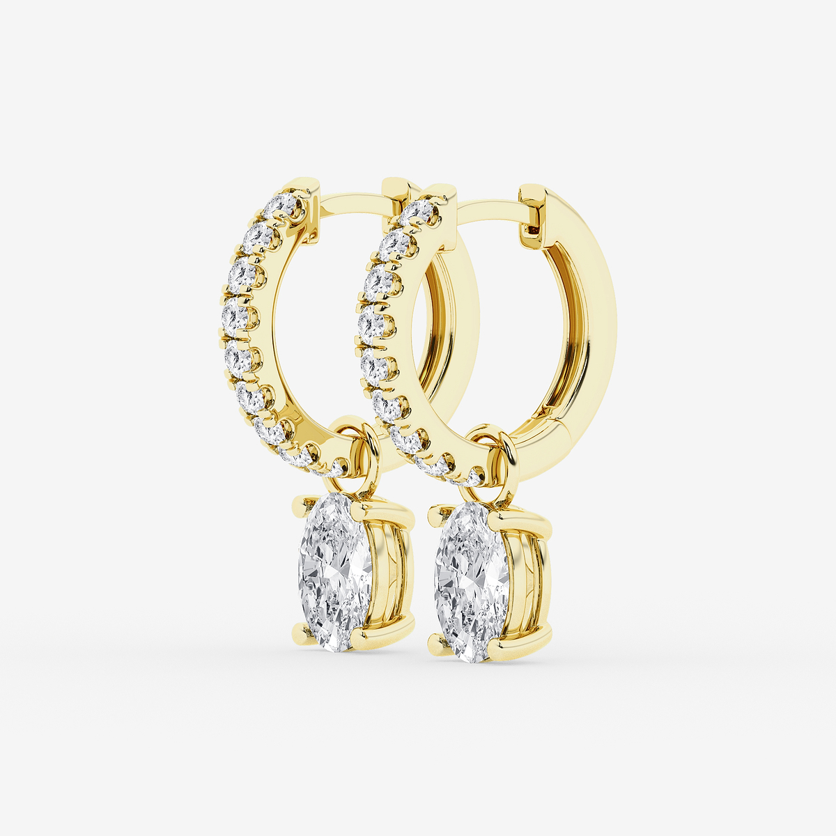 Additional Image 1 for  2 ctw Oval Lab Grown Diamond Drop Earrings