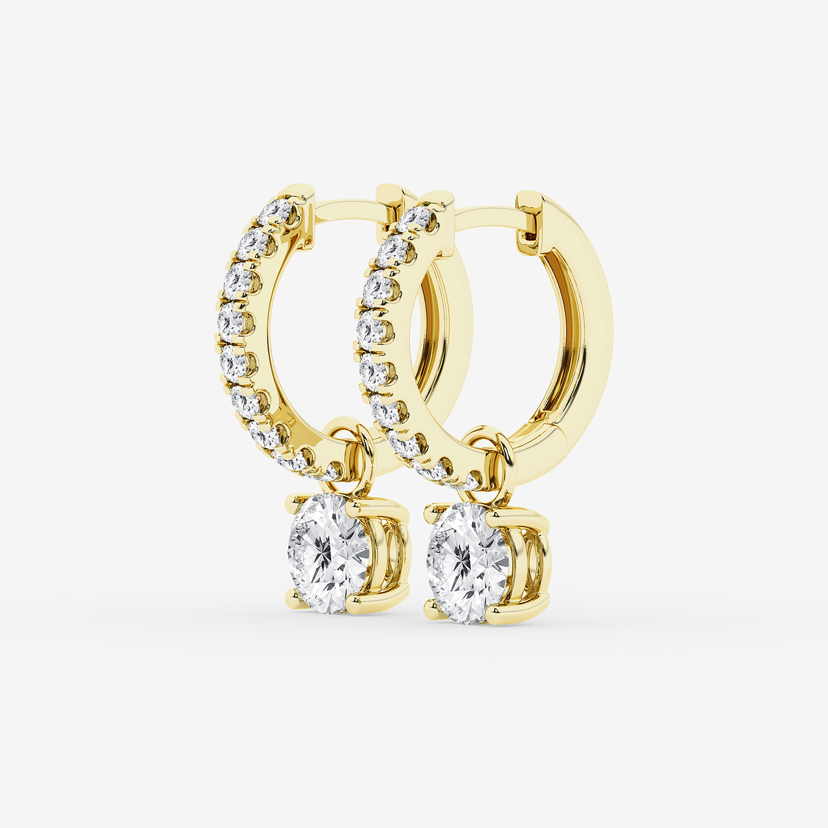 Additional Image 1 for  2 ctw Round Lab Grown Diamond Drop Earrings