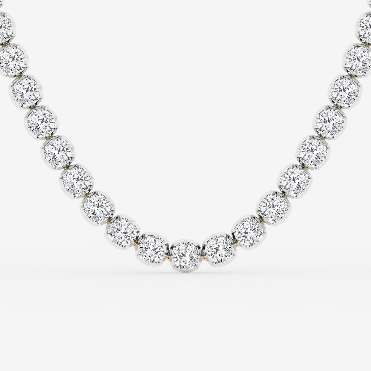 Additional Image 1 for  47 3/4 ctw Cushion Lab Grown Diamond Georgian Prong Setting Riviera Necklace