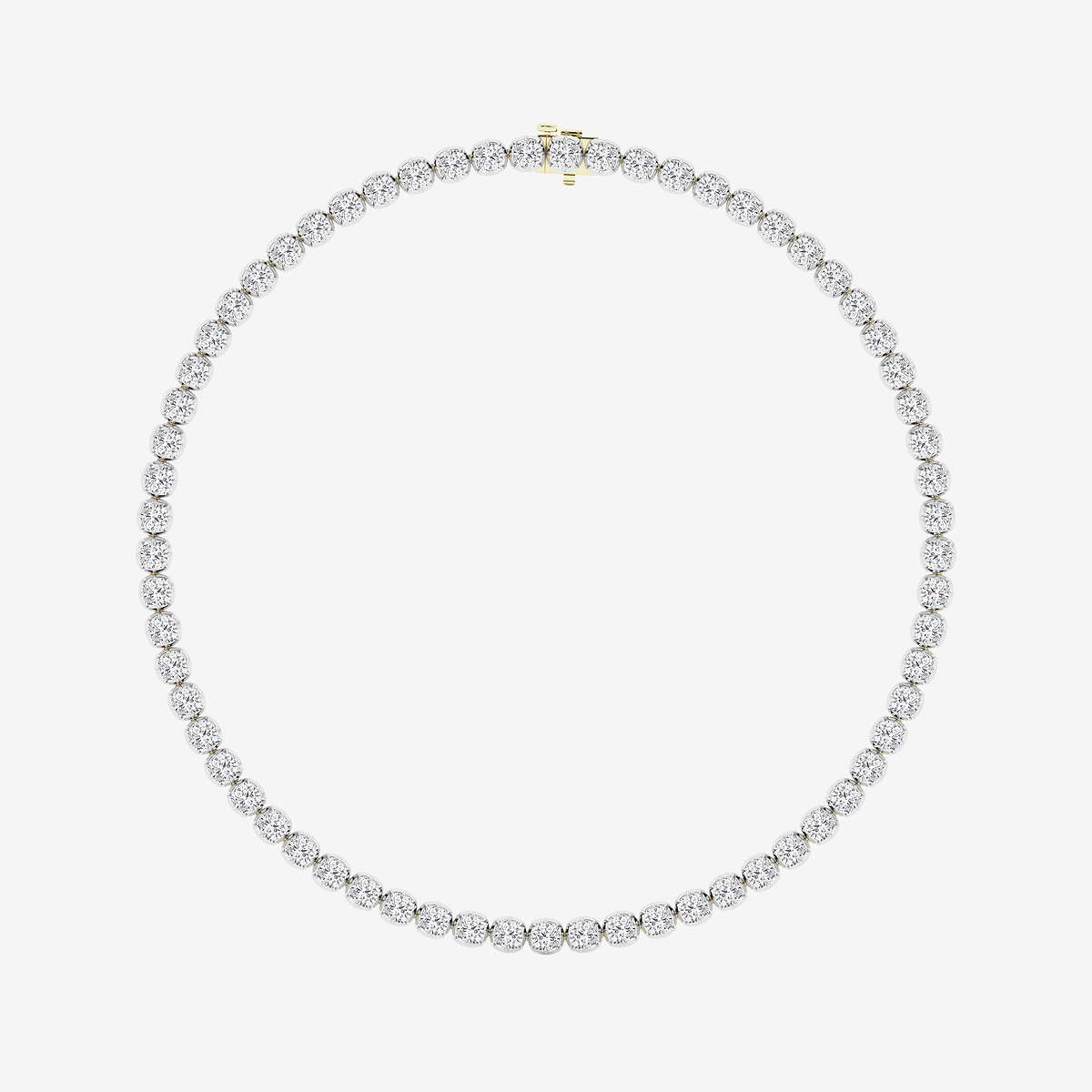 Additional Image 4 for  47 3/4 ctw Cushion Lab Grown Diamond Georgian Prong Setting Riviera Necklace