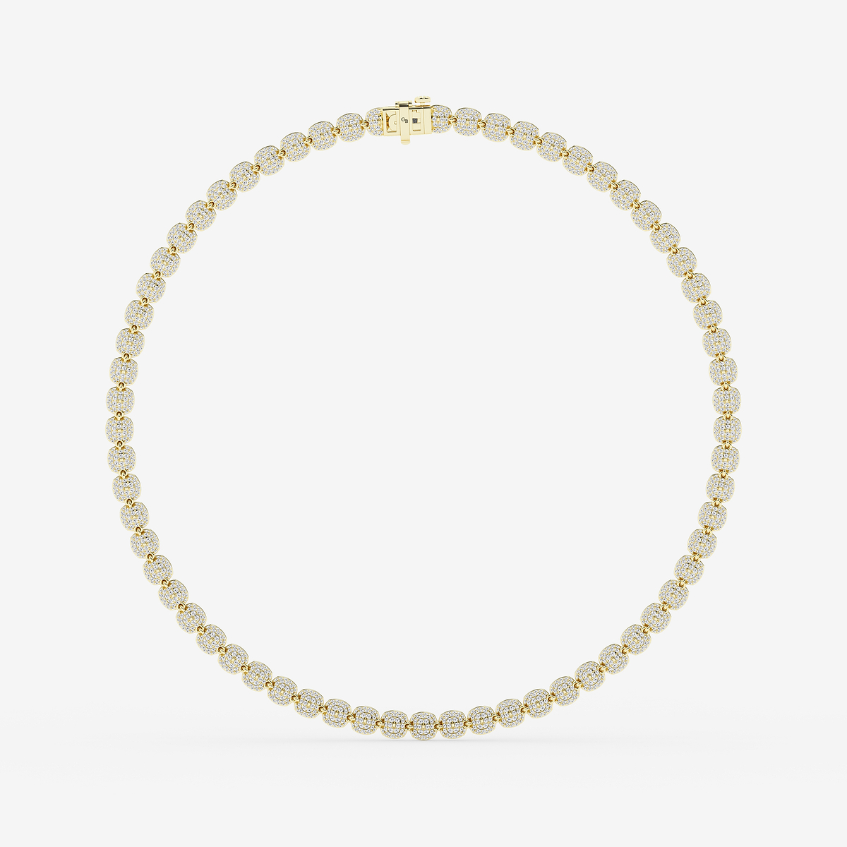 Additional Image 2 for  47 3/4 ctw Cushion Lab Grown Diamond Georgian Prong Setting Riviera Necklace