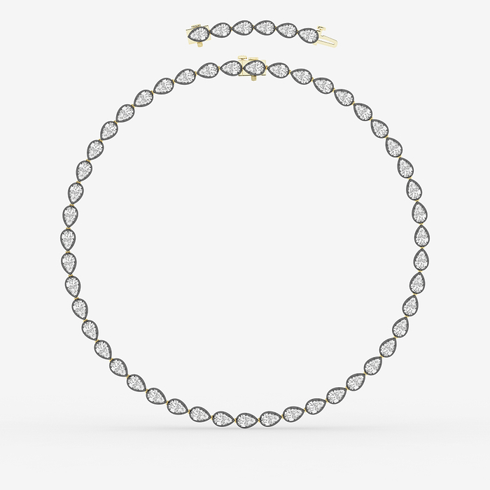 4 ctw Pear Lab Grown Diamond 2 Inch Extender