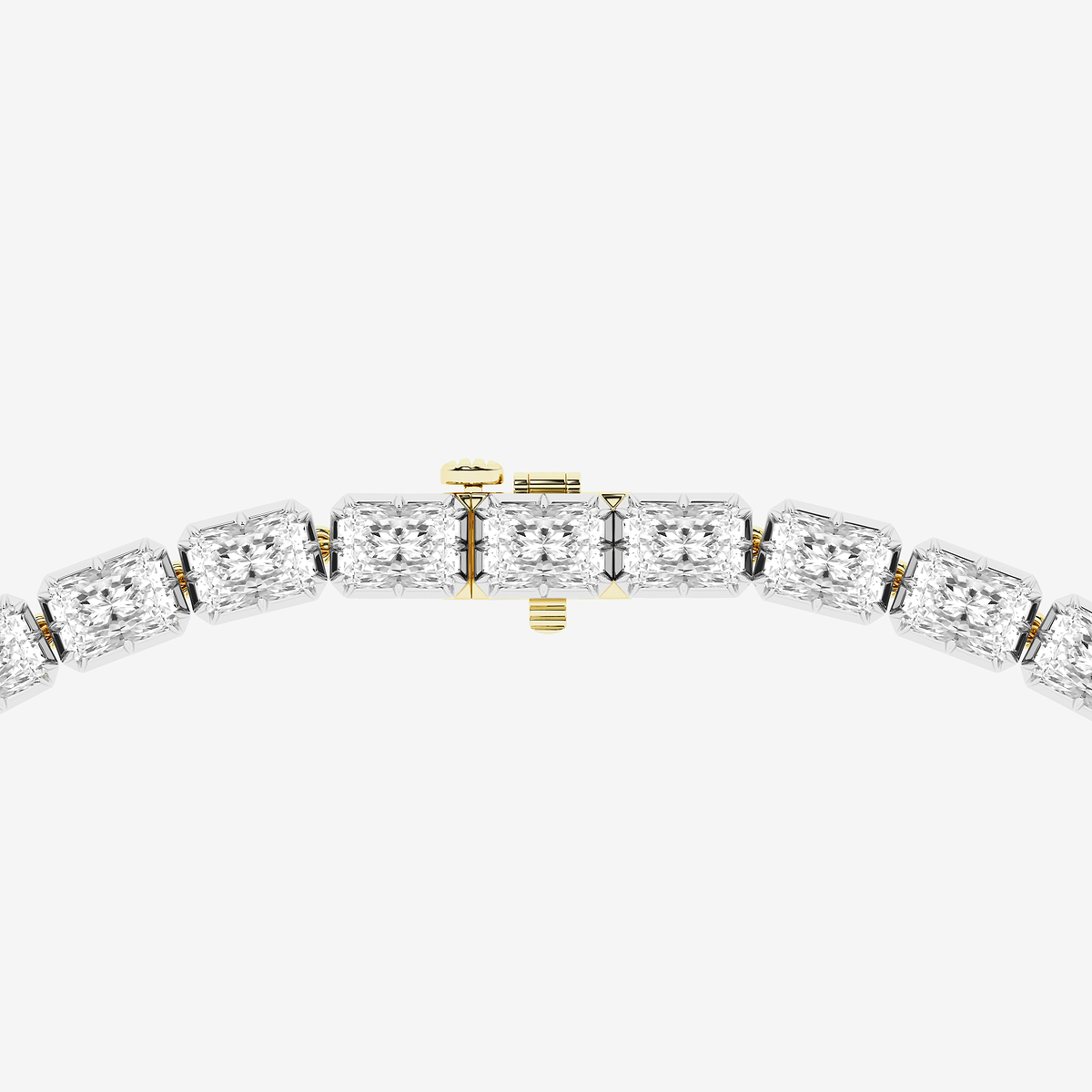 Additional Image 3 for  37 2/3 ctw Radiant Lab Grown Diamond Georgian Prong Setting Riviera Necklace