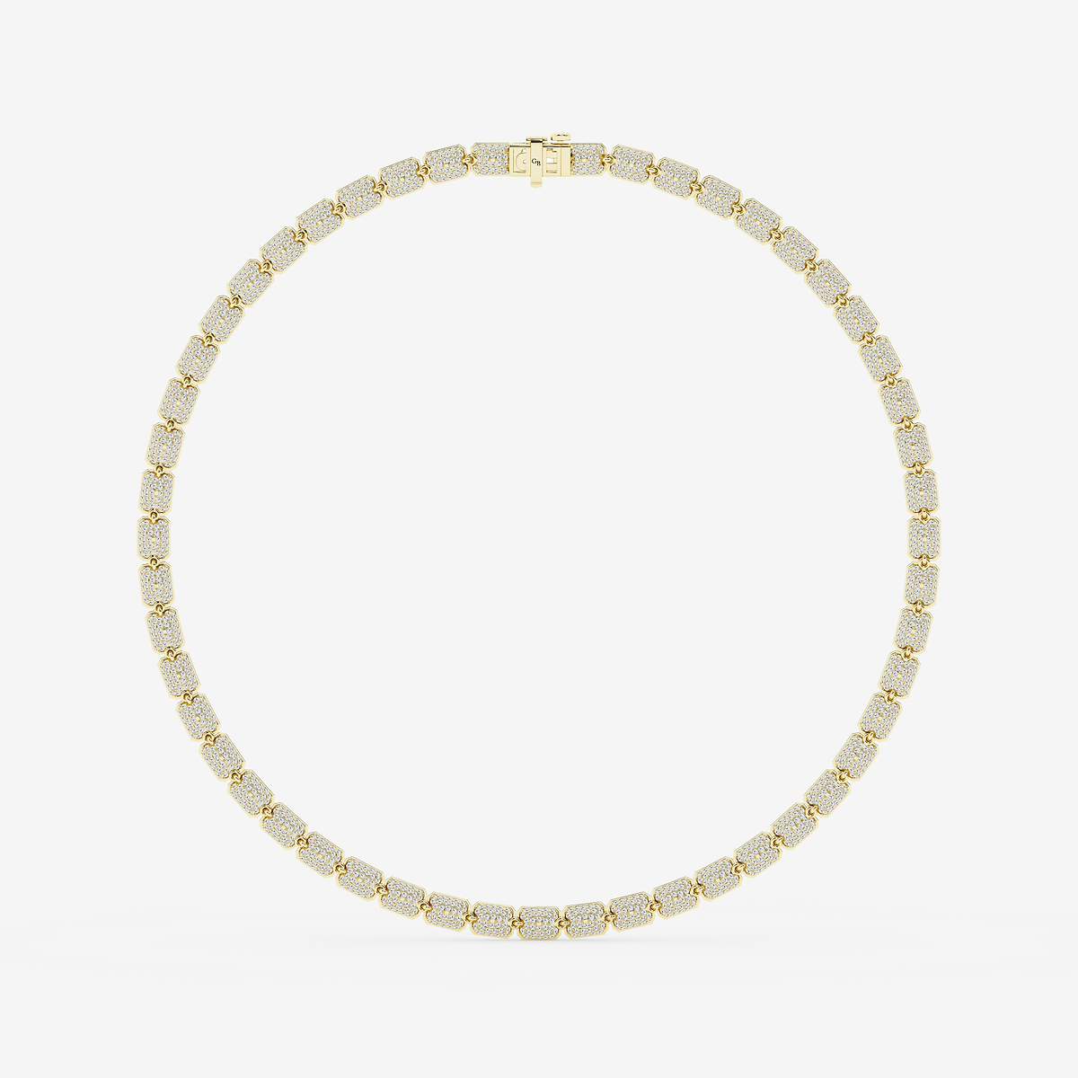 Additional Image 2 for  37 2/3 ctw Radiant Lab Grown Diamond Georgian Prong Setting Riviera Necklace